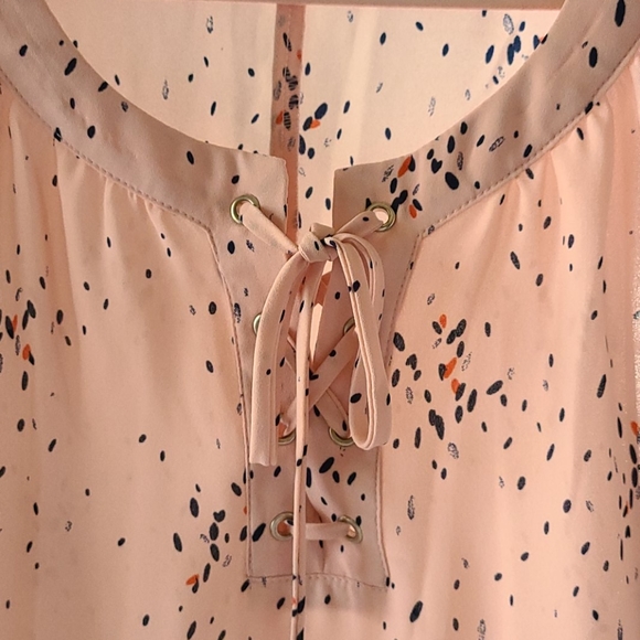 A.N.A. Peach Puff Long Sleeve Blouse - Picture 2 of 7